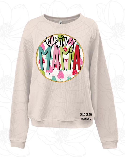 Festive Merry Mama Corded Pullover