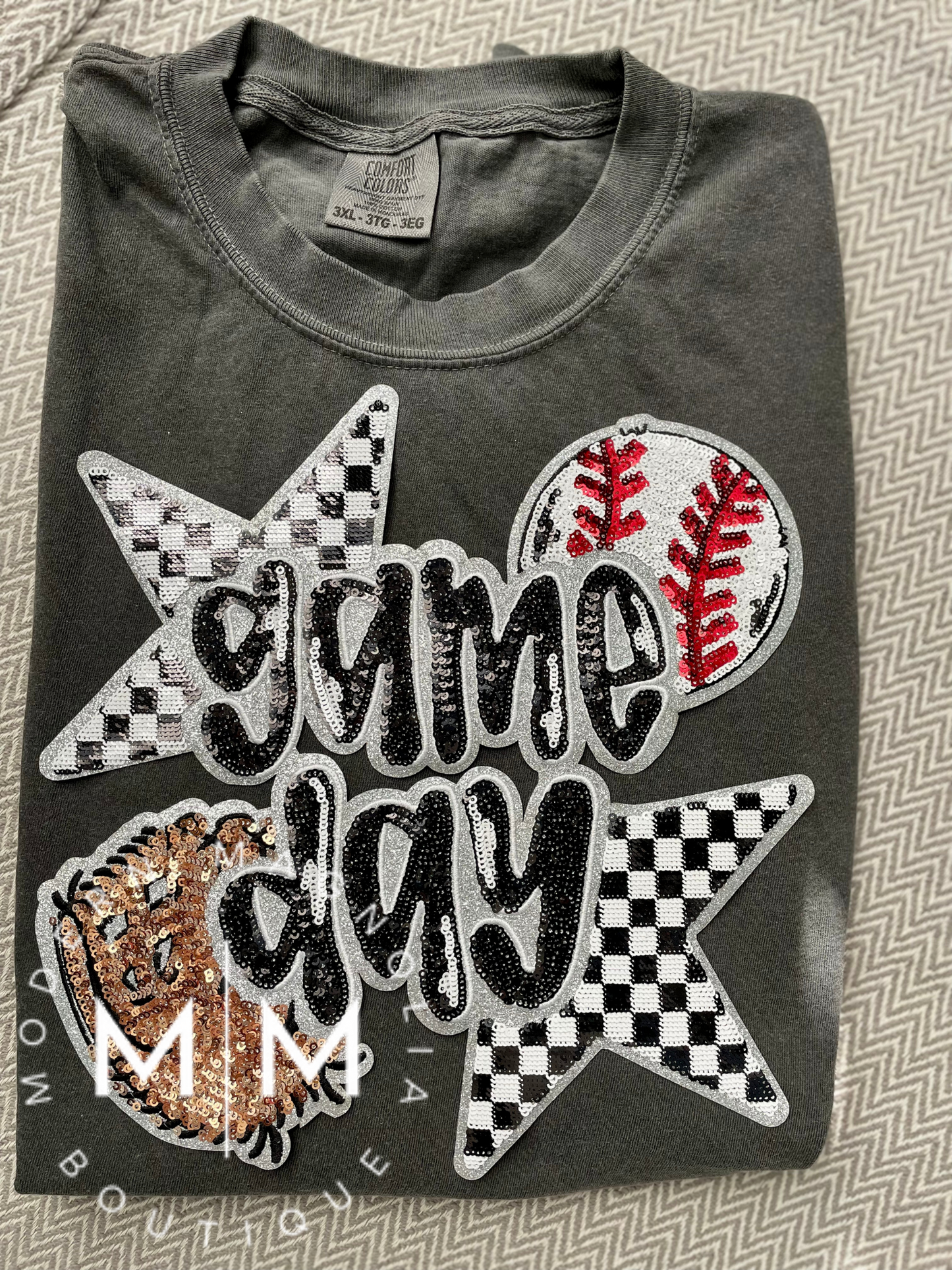 Baseball Sequin Gameday Tee | Pepper