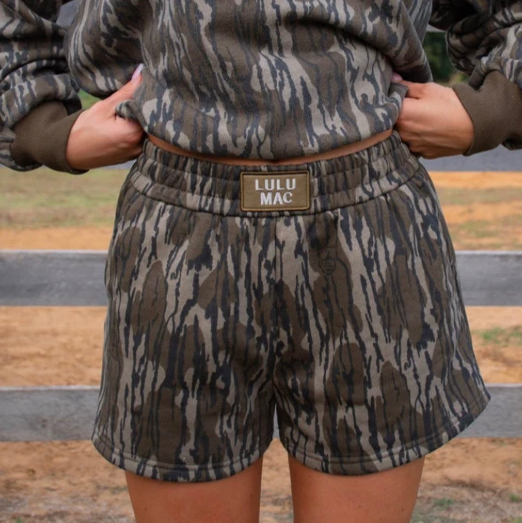 NEW LM Mossy Oak Fleece Shorts