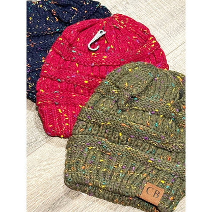 Confetti Ribbed Knit Beanie