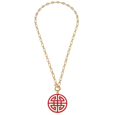 Tara Game Day Pendant Necklace- Red