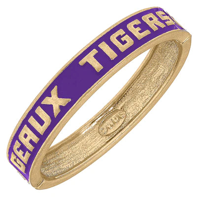 LSU Enamel Hinge Bangle