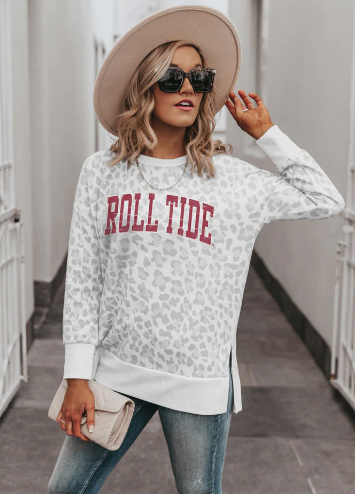 Alabama Cheetah Side Split Pullover