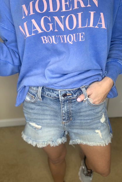 Cello High Rise Denim Shorts