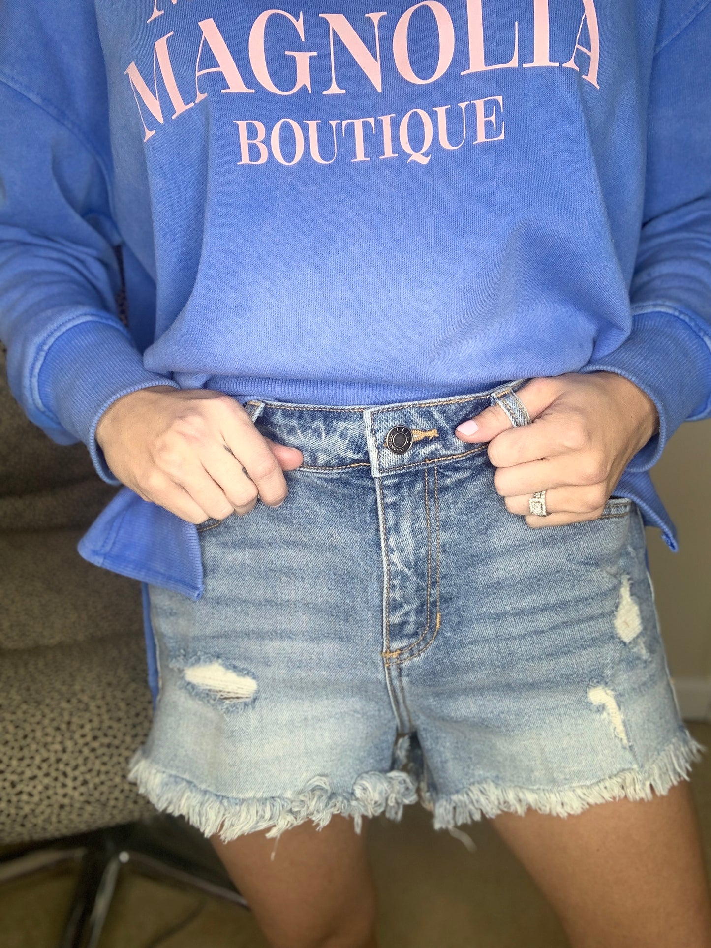 Cello High Rise Denim Shorts