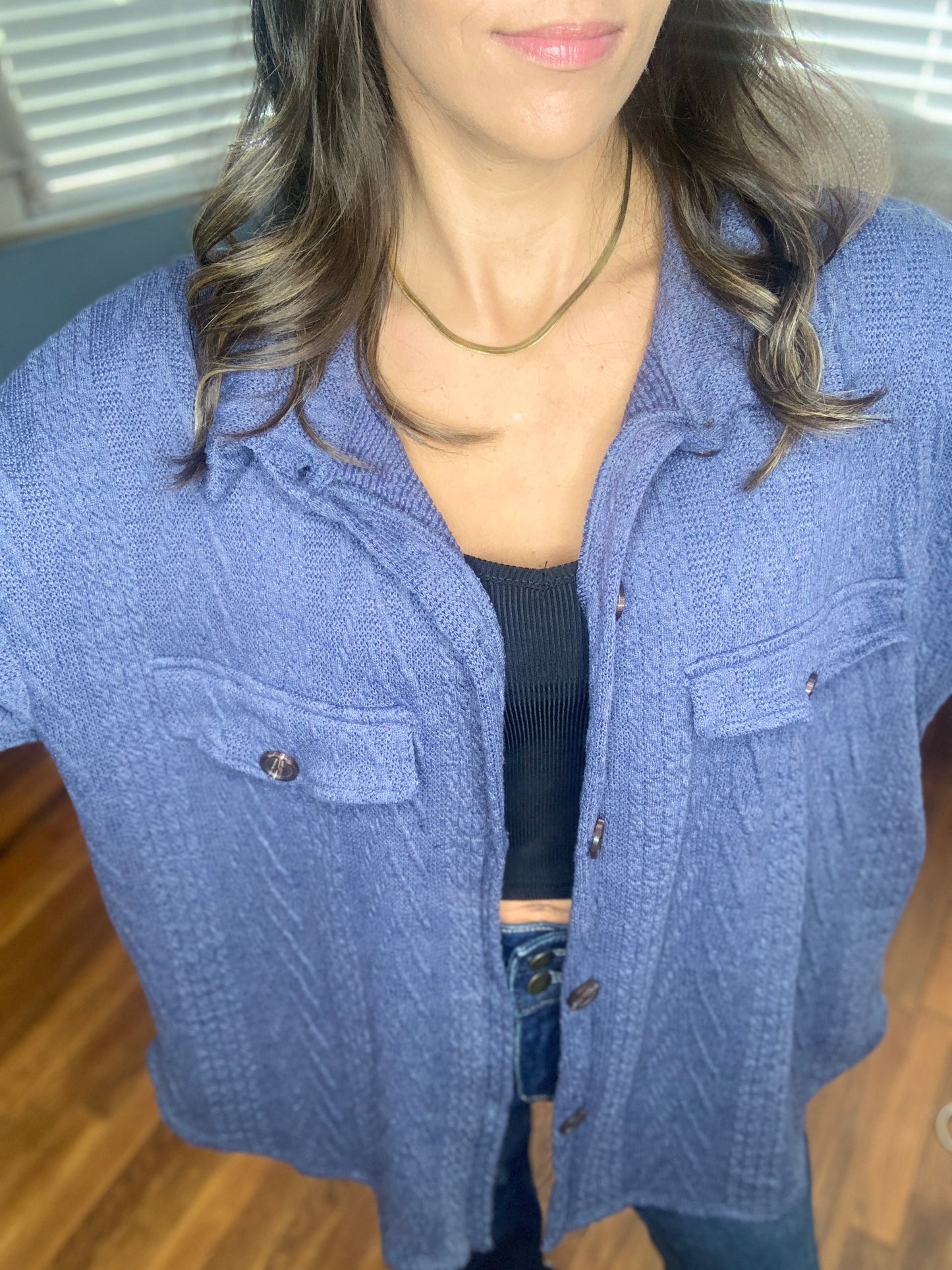 Amaze Me Waffle Knit Cardi-Shacket